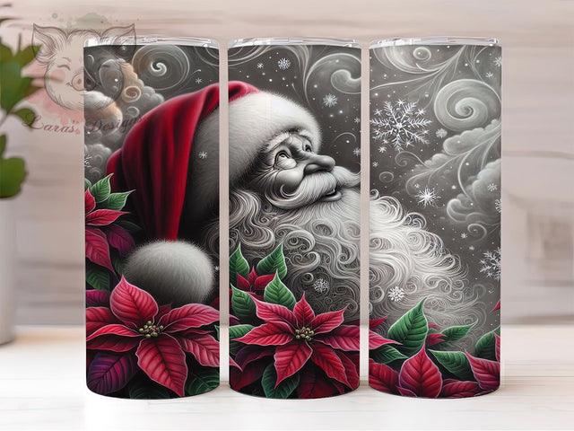 Christmas Santa Claus Holiday Tumbler, Holiday Santa Sublimation Design, Festive Cup Art, 20oz Xmas Tumbler, Whimsical Santa Mug, Stylish Christmas Cup, Cozy Holiday Wrap Sublimation Lara' s Designs 