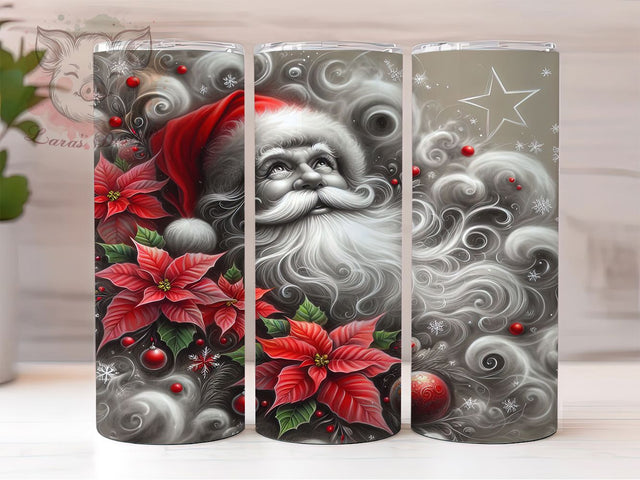 Christmas Santa Claus Holiday Tumbler, Holiday Santa Sublimation Design, Festive Cup Art, 20oz Xmas Tumbler, Whimsical Santa Mug, Stylish Christmas Cup, Cozy Holiday Wrap Sublimation Lara' s Designs 