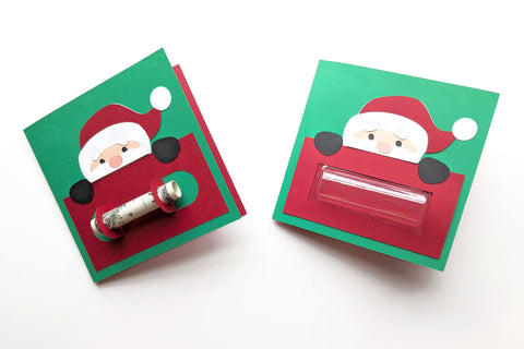 Christmas Santa Claus Money Roll Holder Card SVG 3D Paper Risa Rocks It 