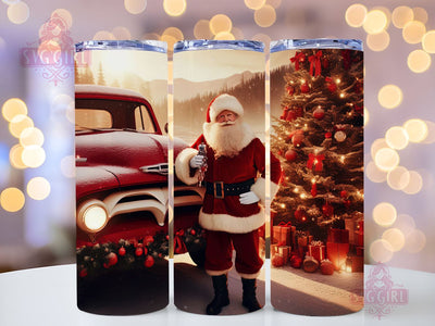Christmas Santa Claus Tumbler Wrap, 20 oz Skinny Tumbler Sublimation Design, Instant Digital Download PNG, Holiday Tumbler Wrap Sublimation SvggirlplusArt 