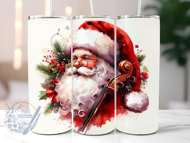 Christmas Santa Claus Tumbler Wrap, Santa Claus 20 oz Skinny Tumbler Sublimation Design, Instant Digital Download PNG, Holiday Tumbler Wrap Sublimation ToriDesigns 