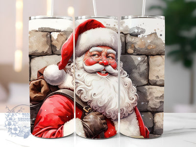 Christmas Santa Claus Tumbler Wrap, Santa Claus 20 oz Skinny Tumbler Sublimation Design, Instant Digital Download PNG Sublimation ToriDesigns 