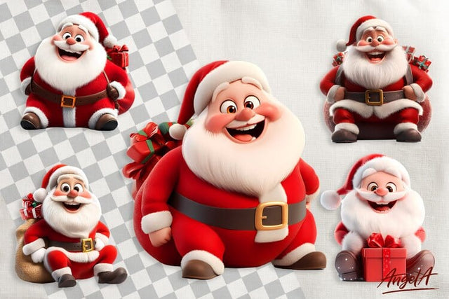 Christmas Santa clipart, Christmas clipart, Santa clipart Sublimation Angelina Semenova 