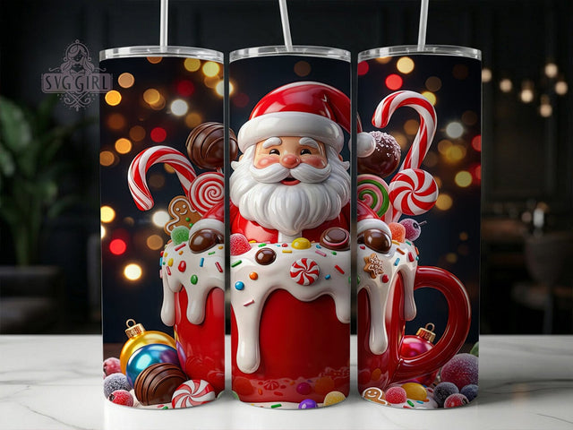 Christmas Santa Cocoa Mug 20oz Tumbler, Christmas Santa, Santa Cocoa, Cocoa Mug Tumbler, Cocoa Tumbler Wrap, Santa Mug PNG, Christmas Cocoa, 20oz Tumbler Wrap Sublimation SvggirlplusArt 
