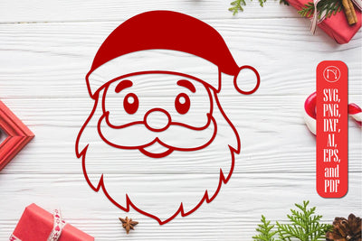 Christmas Santa Face Clipart SVG SVG MD JOYNAL ABDIN 