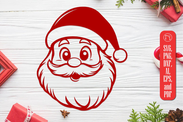 Christmas Santa Face Clipart SVG SVG MD JOYNAL ABDIN 
