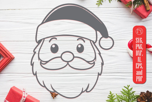 Christmas Santa Face Clipart SVG SVG MD JOYNAL ABDIN 