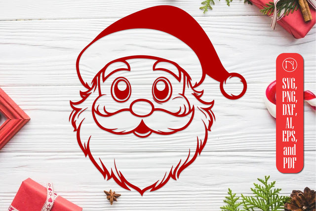 Christmas Santa Face Clipart SVG SVG MD JOYNAL ABDIN 