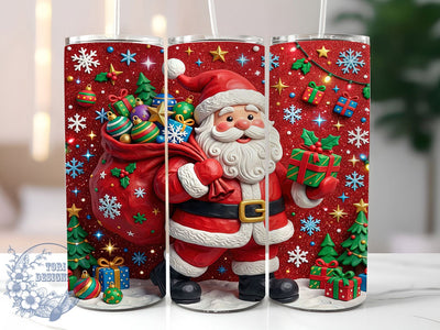 Christmas Santa Gifts 20oz Tumbler, Christmas Santa, Santa Gifts, Santa Tumbler, Christmas Gifts, Tumbler Wrap PNG, Christmas Tumbler, 20oz Tumbler Wrap Sublimation ToriDesigns 