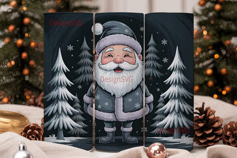 Christmas Santa Gnome 20oz Tumbler Wrap Sublimation DesignSVG 