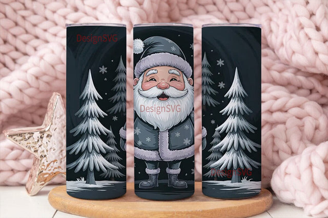 Christmas Santa Gnome 20oz Tumbler Wrap Sublimation DesignSVG 