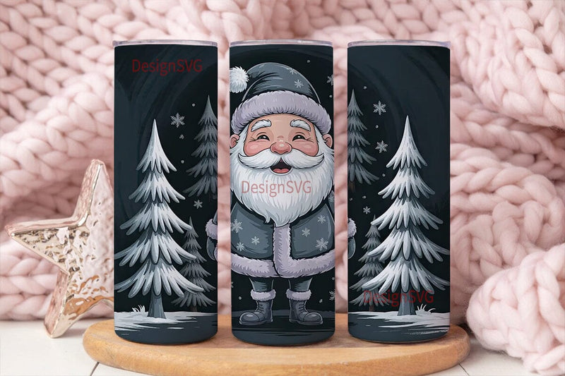 Christmas Santa Gnome 20oz Tumbler Wrap Sublimation DesignSVG 