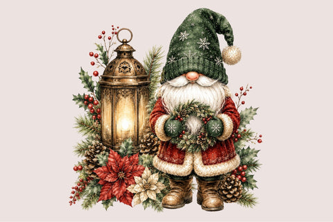 Christmas Santa Gnome PNG Clipart Sublimation SVGArt 