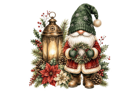 Christmas Santa Gnome PNG Clipart Sublimation SVGArt 
