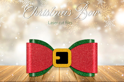Christmas Santa hair bow template svg, Christmas decoration 3D Paper AnastasiyaArtDesign 