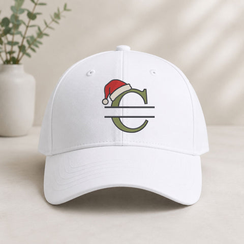 Christmas Santa Hat Split Letter C Machine Embroidery Design – Christmas Monogram Embroidery File Embroidery/Applique DESIGNS PatternFeed8 