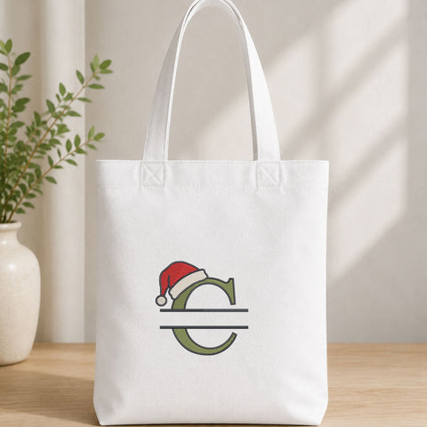 Christmas Santa Hat Split Letter C Machine Embroidery Design – Christmas Monogram Embroidery File Embroidery/Applique DESIGNS PatternFeed8 