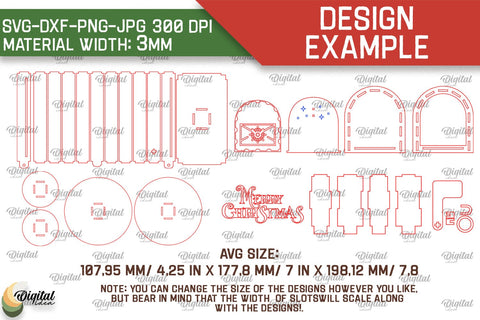 Christmas Santa Mail Laser Cut. Letters to Santa MailBox SVG SVG Evgenyia Guschina 
