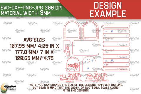 Christmas Santa Mail Laser Cut. Letters to Santa MailBox SVG SVG Evgenyia Guschina 
