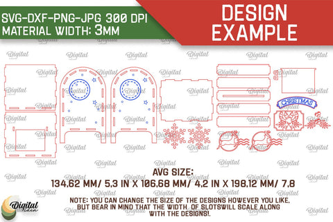 Christmas Santa Mail Laser Cut. Letters to Santa MailBox SVG SVG Evgenyia Guschina 