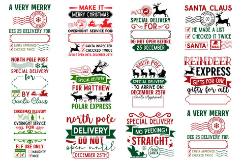 Christmas Santa Sack SVG Bundle SVG Regulrcrative 