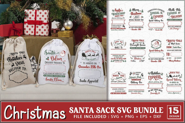 Christmas Santa Sack SVG Bundle SVG Shetara Begum 