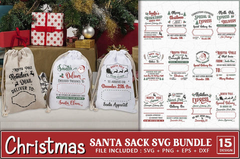 Christmas Santa Sack SVG Bundle SVG Shetara Begum 