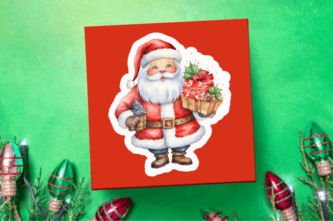 Christmas santa Stickers Design Sublimation Regulrcrative 