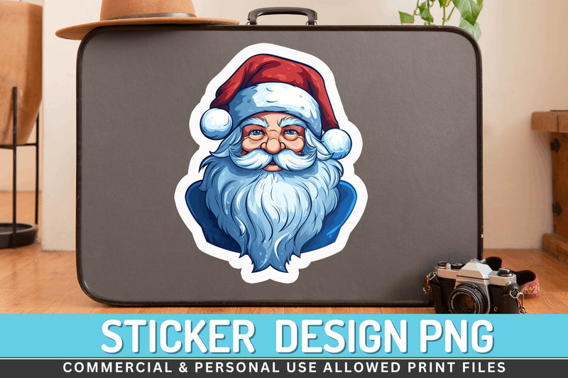 Christmas santa Stickers Design Sublimation Regulrcrative 