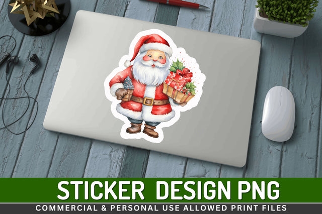 Christmas santa Stickers Design Sublimation Regulrcrative 