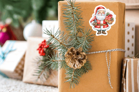Christmas santa Stickers Design Sublimation Regulrcrative 