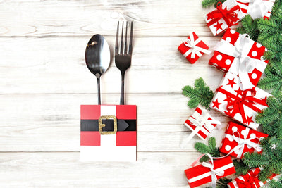 Christmas Santa Suit Silverware Sleeve SVG 3D Paper Risa Rocks It 