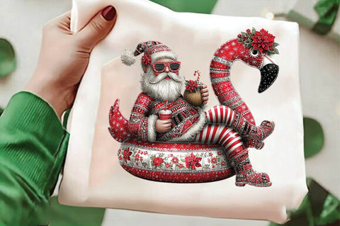 Christmas Santa Summer Vacation Clipart Sublimation SVGArt 