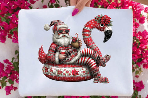 Christmas Santa Summer Vacation Clipart Sublimation SVGArt 