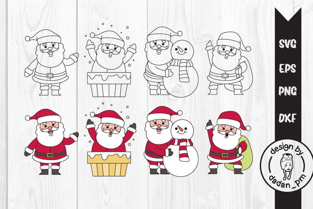 Christmas Santa svg cute santa character SVG dadan_pm 