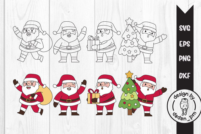 Christmas Santa svg, cute santa character SVG dadan_pm 