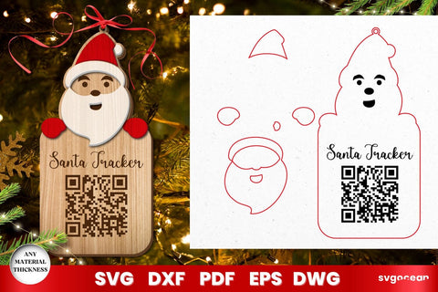 Christmas Santa Tracker Laser Cut SVG SvgOcean 