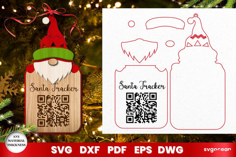 Christmas Santa Tracker Laser Cut SVG SvgOcean 