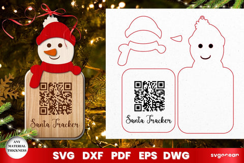 Christmas Santa Tracker Laser Cut SVG SvgOcean 