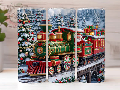 Christmas Santa Train 20oz Tumbler, Santa Train Tumbler, Christmas Santa, Santa Train PNG, Christmas Train, Santa Tumbler PNG, Christmas Tumbler, 20oz Tumbler Wrap Sublimation Lara' s Designs 