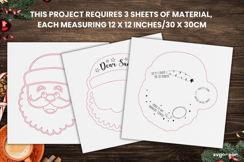 Christmas Santa Tray Laser Cut SVG SvgOcean 