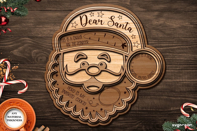 Christmas Santa Tray Laser Cut SVG SvgOcean 