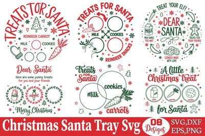 Christmas Santa Tray SVG Bundle SVG Angelina750 