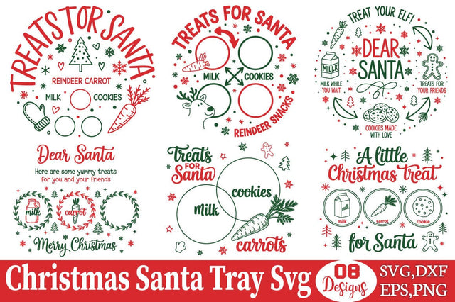 Christmas Santa Tray SVG Bundle SVG Angelina750 