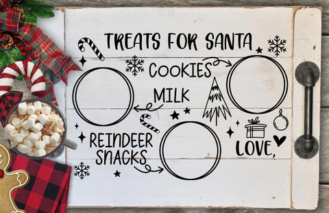 Christmas Santa Tray SVG - Christmas PNG, Cookies for Santa SVG, Treats for Santa SVG SVG GraphicsTreasures 