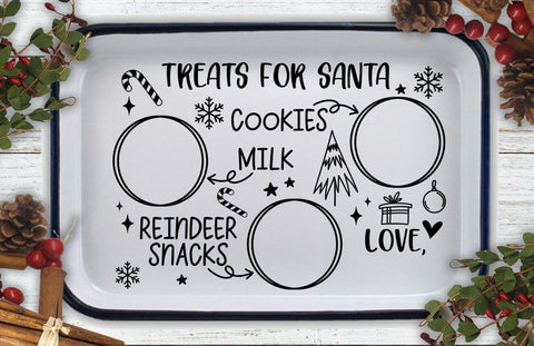 Christmas Santa Tray SVG - Christmas PNG, Cookies for Santa SVG, Treats for Santa SVG SVG GraphicsTreasures 