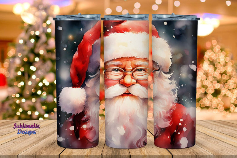 Christmas Santa Tumbler Wrap | 20 oz Skinny Tumbler Wrap Sublimation Christmas Design Sublimation Sublimatiz Designs 