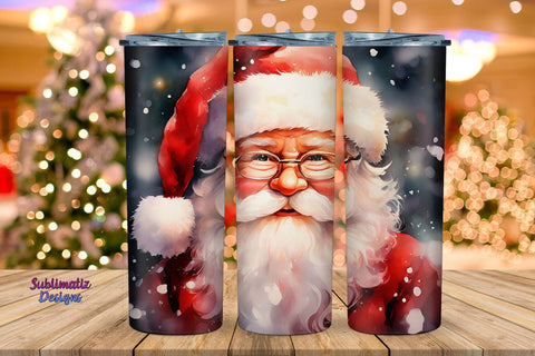 Christmas Santa Tumbler Wrap | 20 oz Skinny Tumbler Wrap Sublimation Christmas Design Sublimation Sublimatiz Designs 