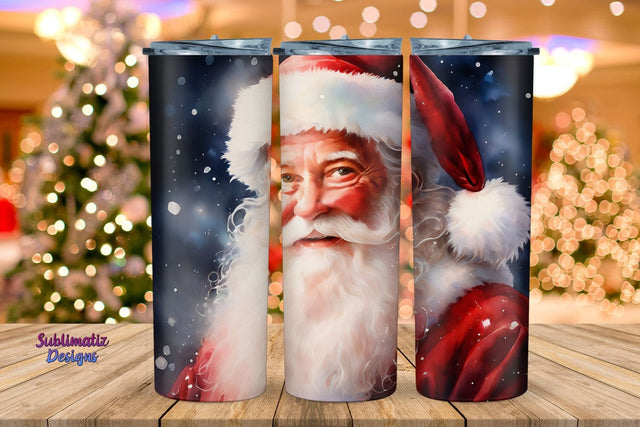 Christmas Santa Tumbler Wrap Sublimation | 20 oz Skinny Tumbler Wrap Sublimation Christmas Design Sublimation Sublimatiz Designs 