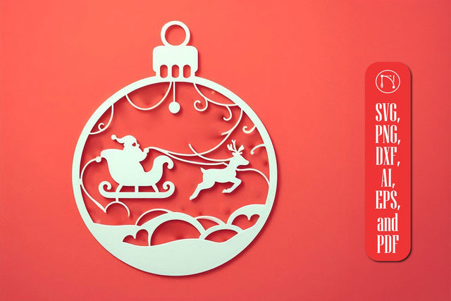 Christmas Santa's Sleigh SVG Cut File SVG MD JOYNAL ABDIN 